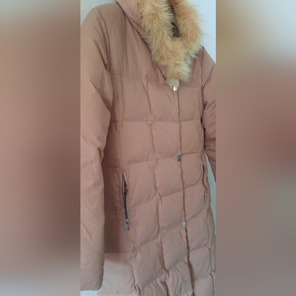 Warmangel Goose Down Puffer Jacket Coat, Duster, Dusty Mauve Color, Size Medium - Picture 3 of 16